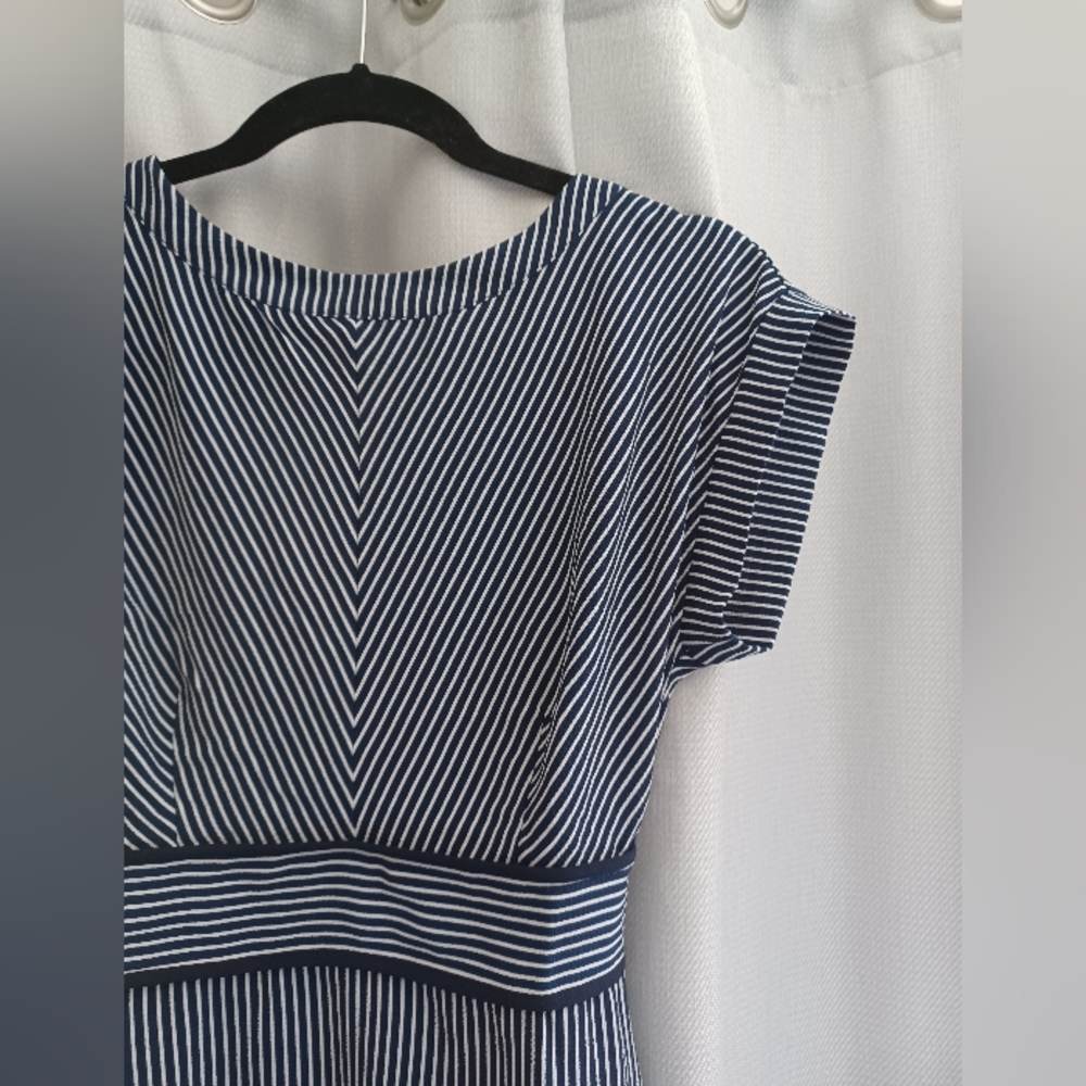 Navy striped dress